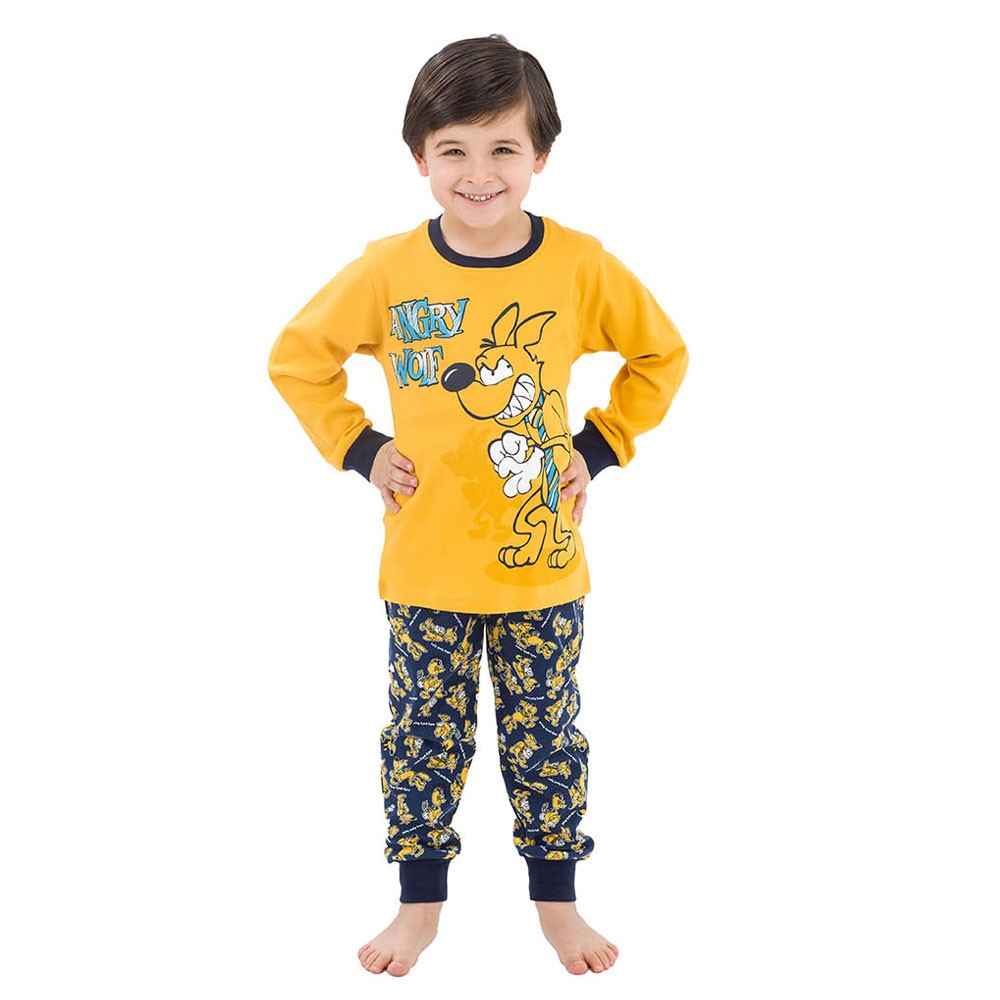 Roly Poly 2701 Erkek Pijama Takımı Sarı