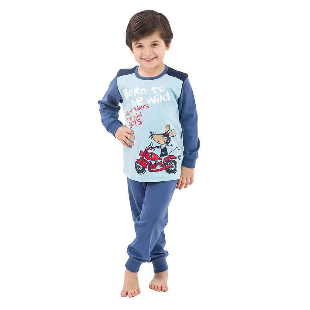 Roly Poly 2707 Erkek Pijama Takımı Mavi
