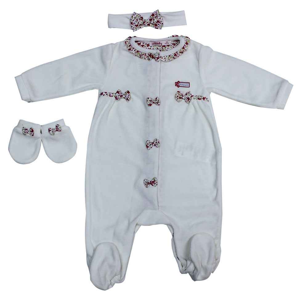 İdil Baby 7064 3lü Bebek Tulum Krem