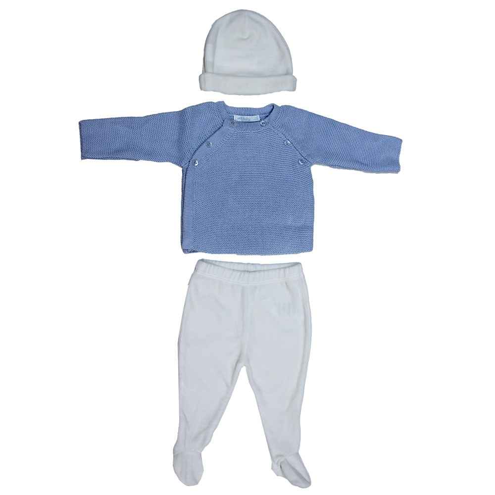 İdil Baby 7998 3lü Bebek Takım Mavi