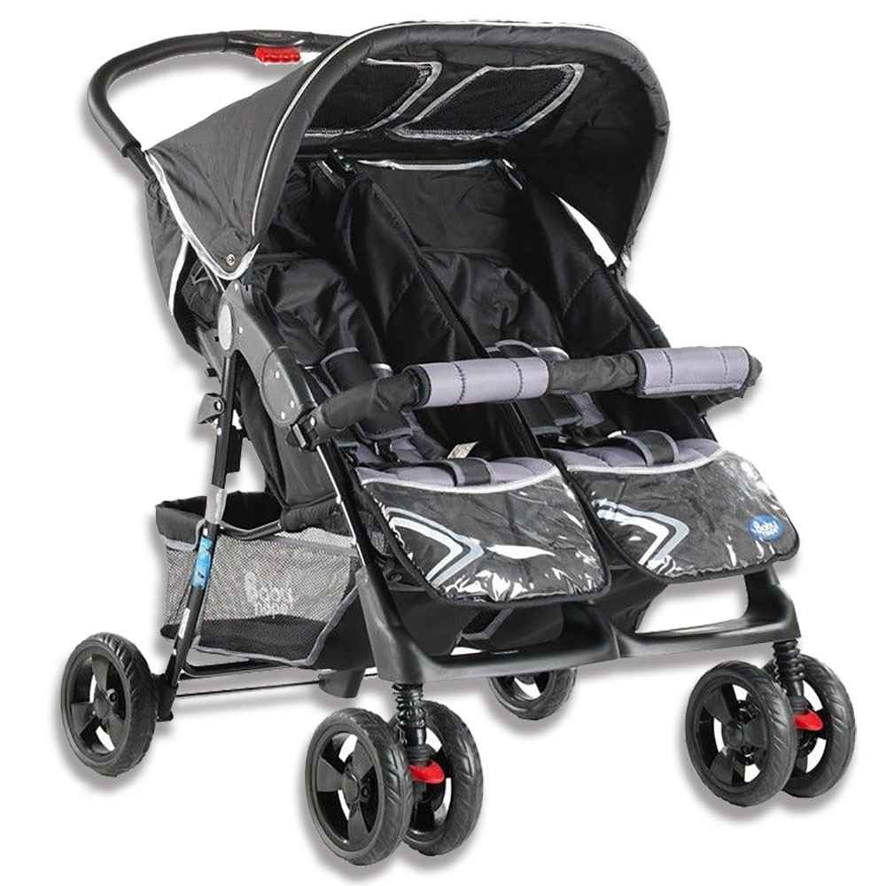 Babyhope P-L İkiz Bebek Arabası Siyah
