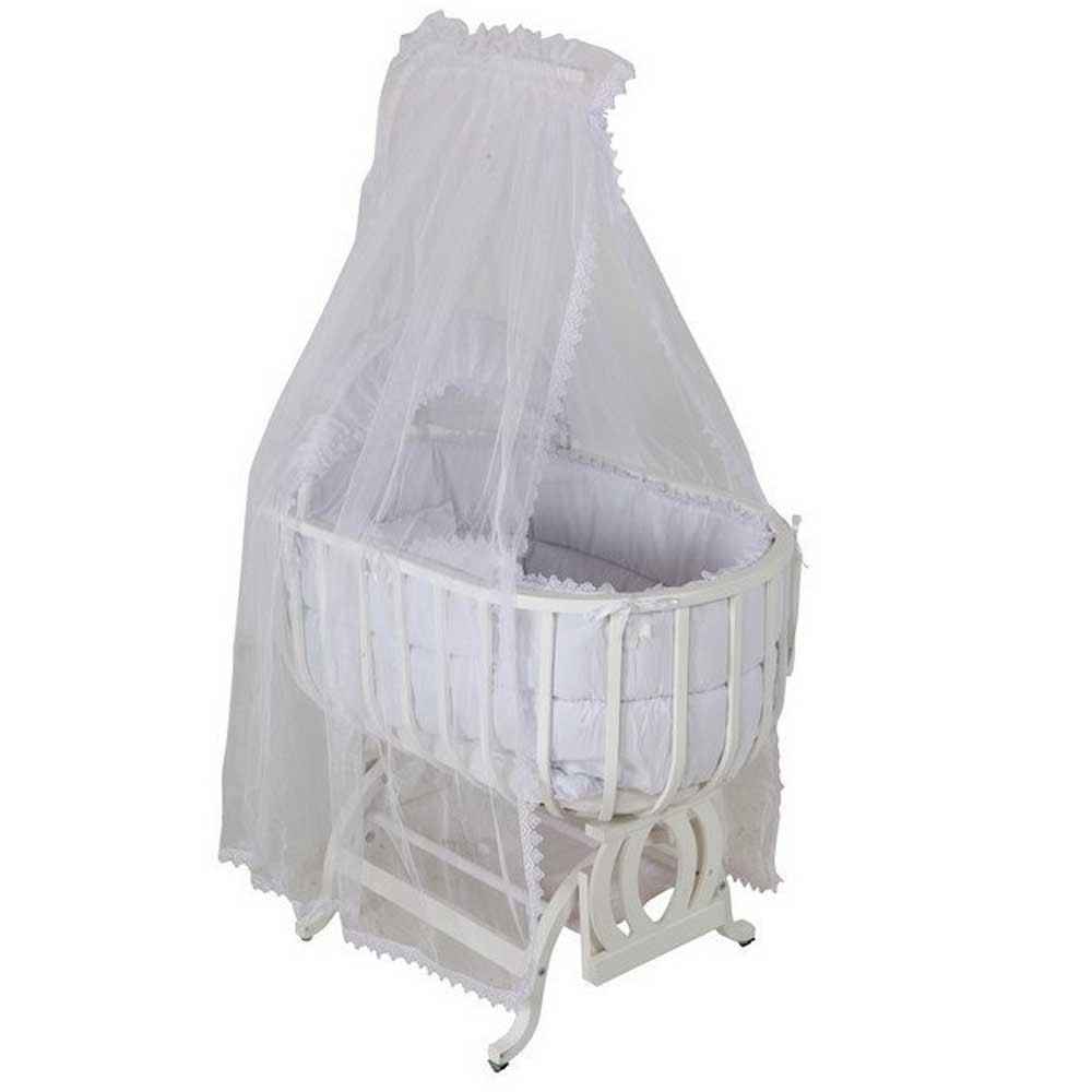 Babyhope 60x100 Ahşap Beşik Beyaz