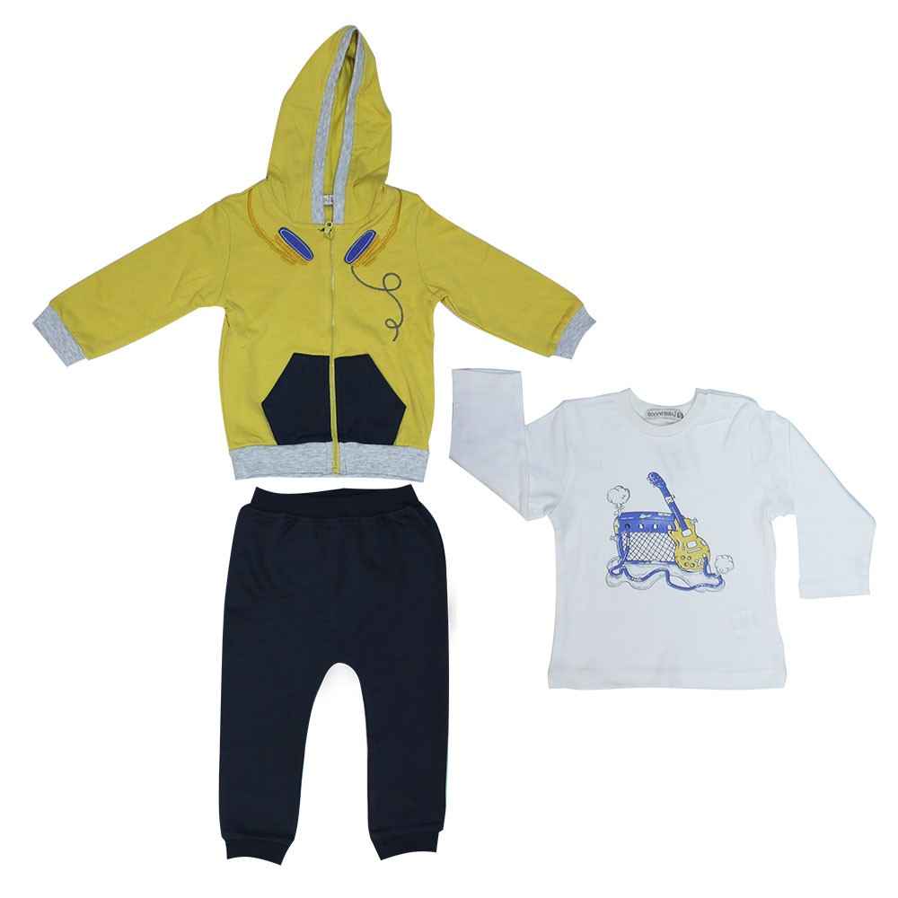 Cassiope 377050 Erkek Bebek Üçlü Takım Sarı