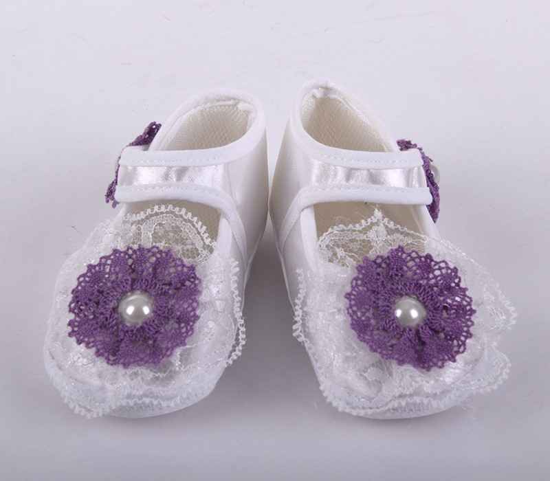 Küçük Rüyalar KR-PTK028  Dantelli Bebek Patik  Mor