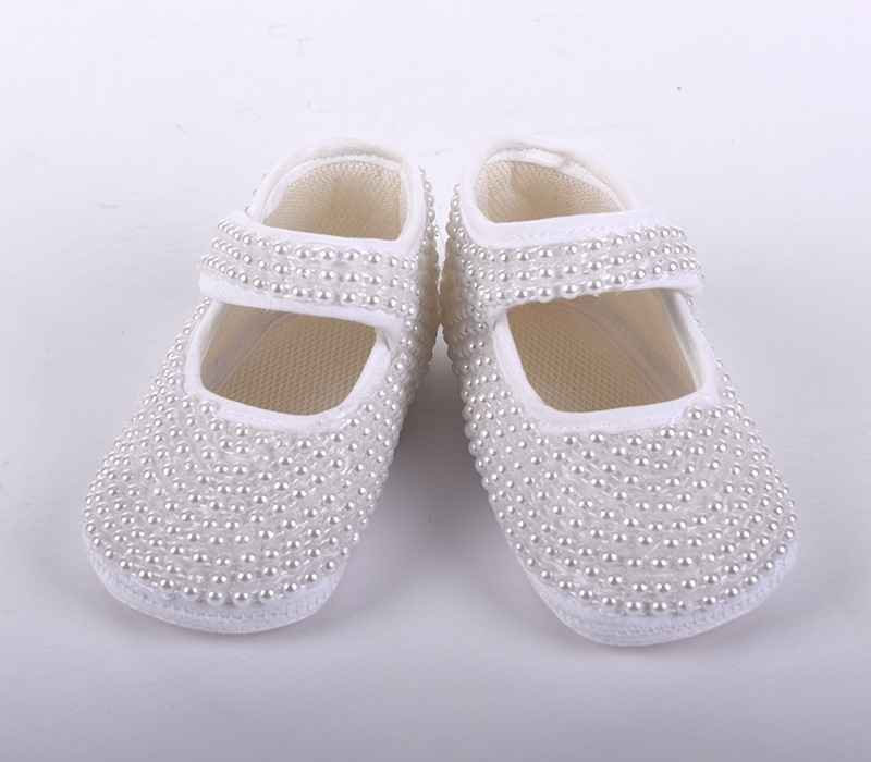 Küçük Rüyalar KR-PTK020 Mini İncili Bebek Patik Beyaz