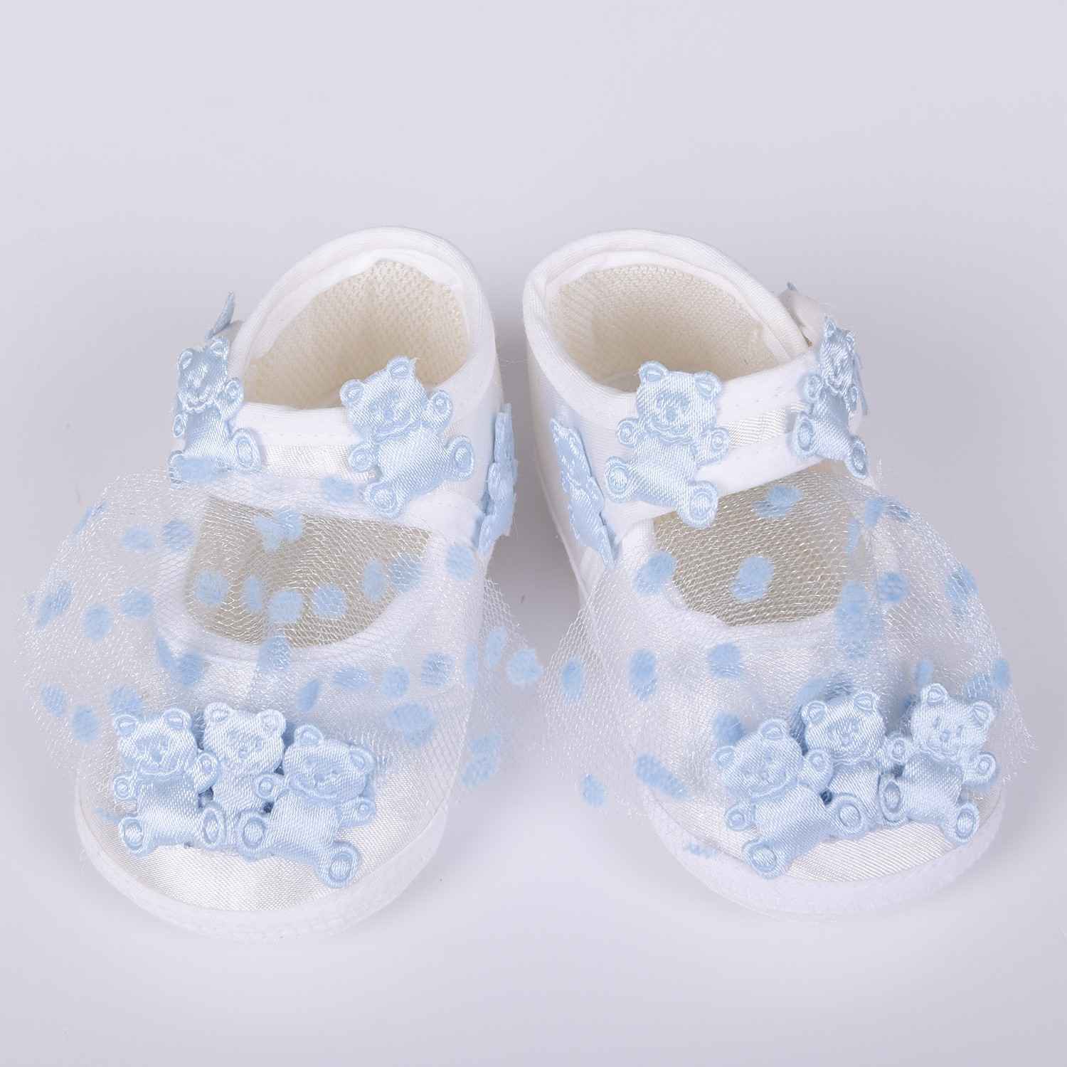 Küçük Rüyalar KR-PTK042 Ayıcıklı Bebek Patik Mavi