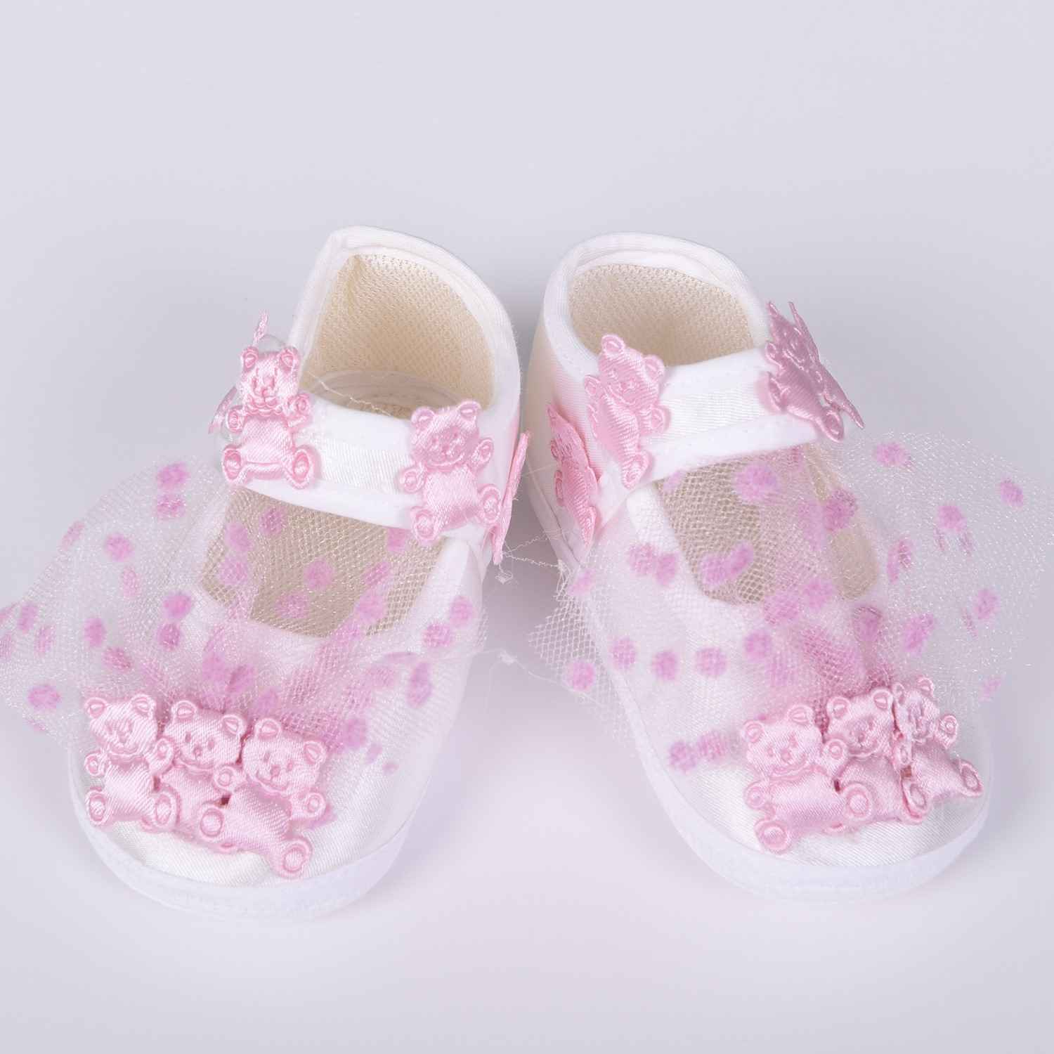 Küçük Rüyalar KR-PTK037 Ayıcıklı Bebek Patik Pembe