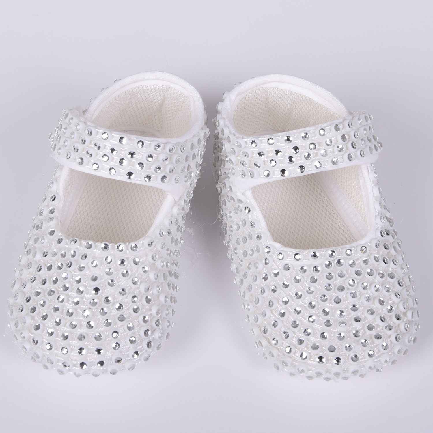 Küçük Rüyalar KR-PTK034 Taşlı Bebek Patik  Beyaz