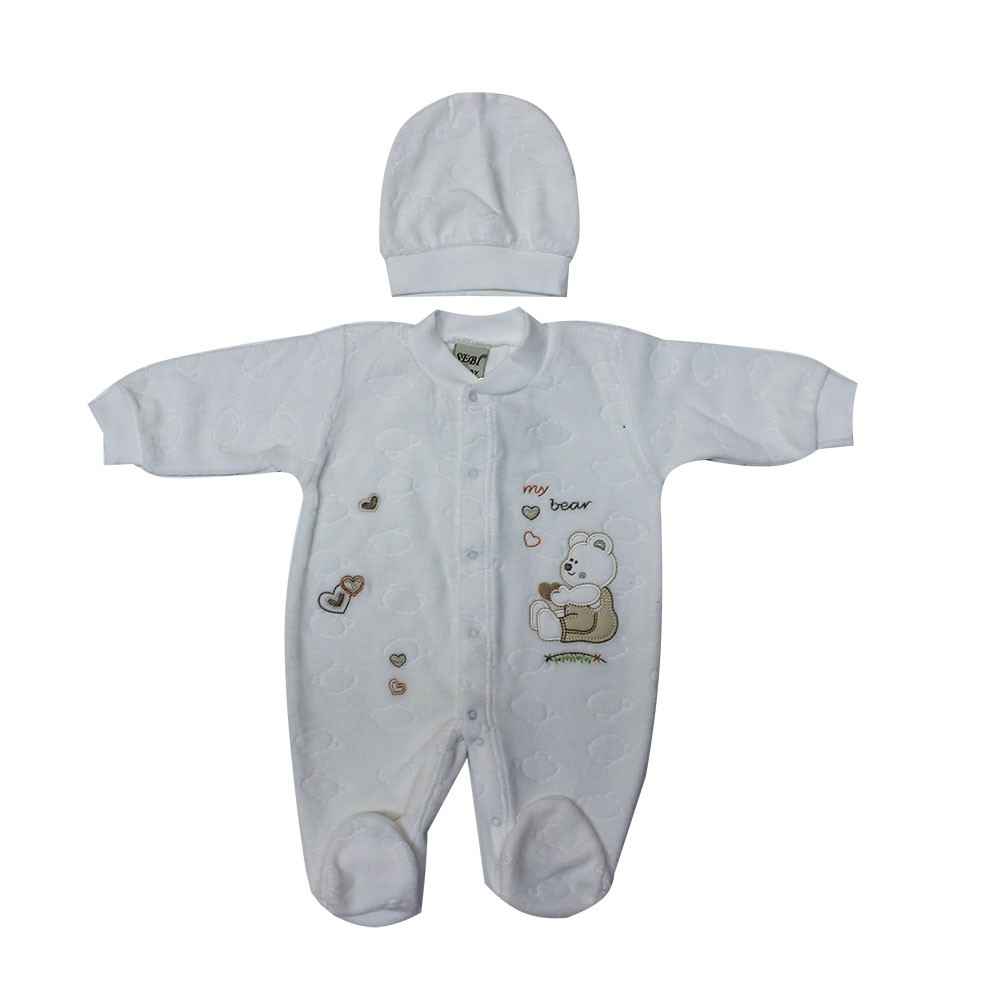 Sebi Bebe 52307 Patikli Bebek Tulumu Kahverengi