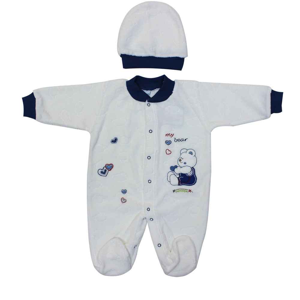 Sebi Bebe 52307 Patikli Bebek Tulumu Lacivert