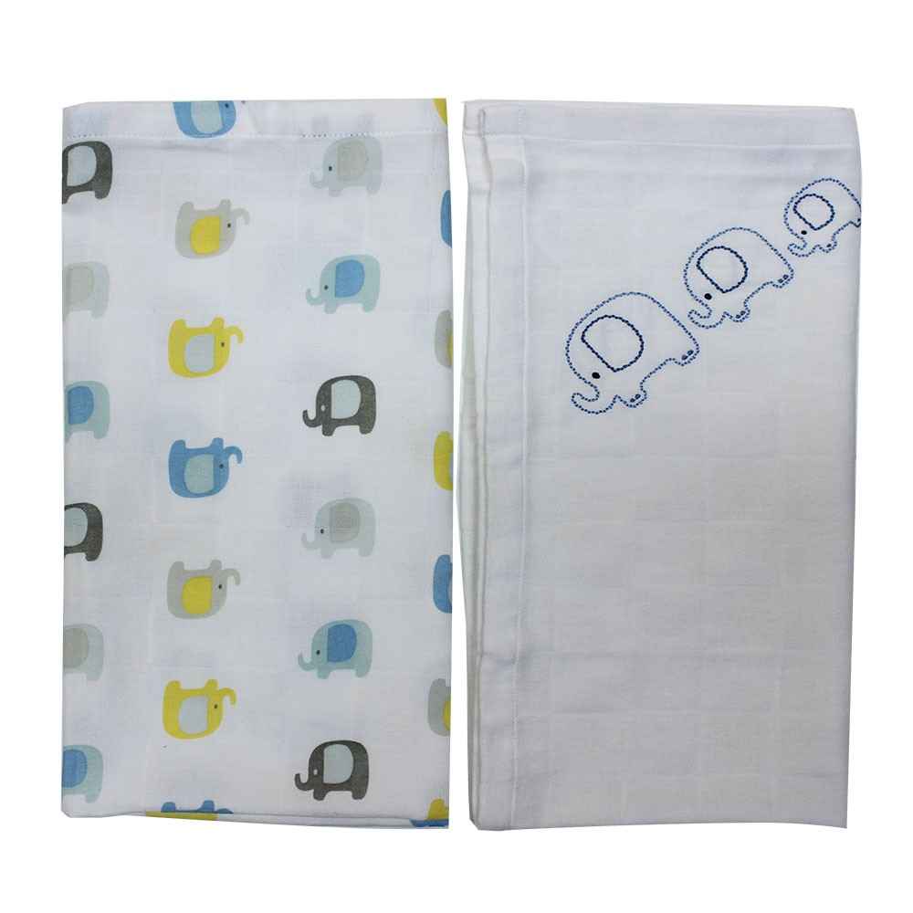 Mini Damla 41794 Organik Muslin Bebek Battaniyesi Mavi