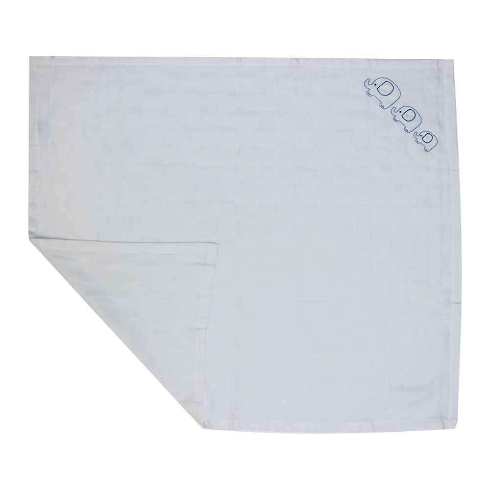 Mini Damla 41794 Organik Muslin Bebek Battaniyesi Mavi