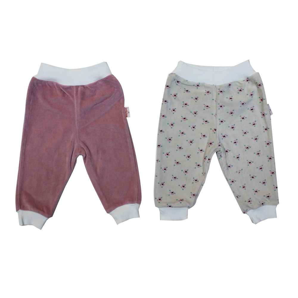 Tomuycuk 4635031 Çiçekli Patiksiz Kız Bebek Pantolonu Somon