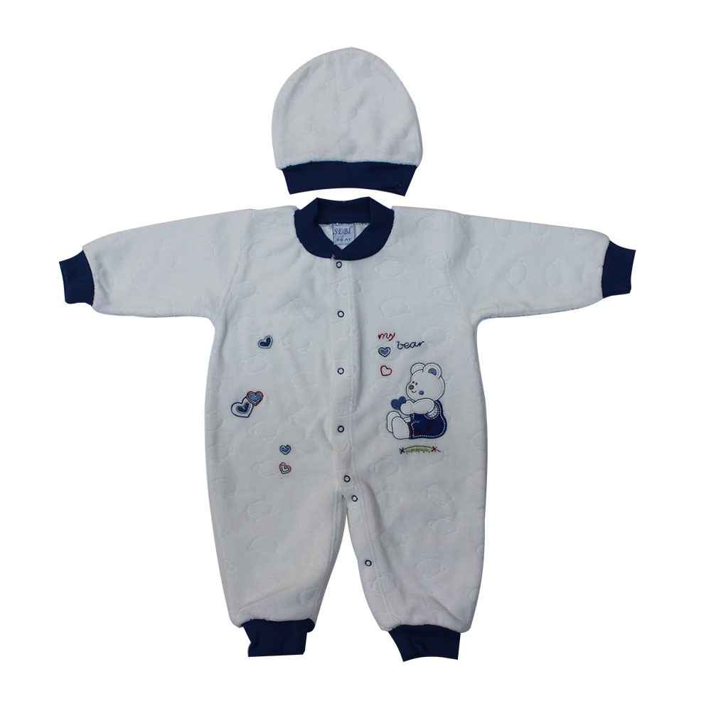 Sebi Bebe 52307 Ayıcık Desenli Bebek Tulumu Lacivert