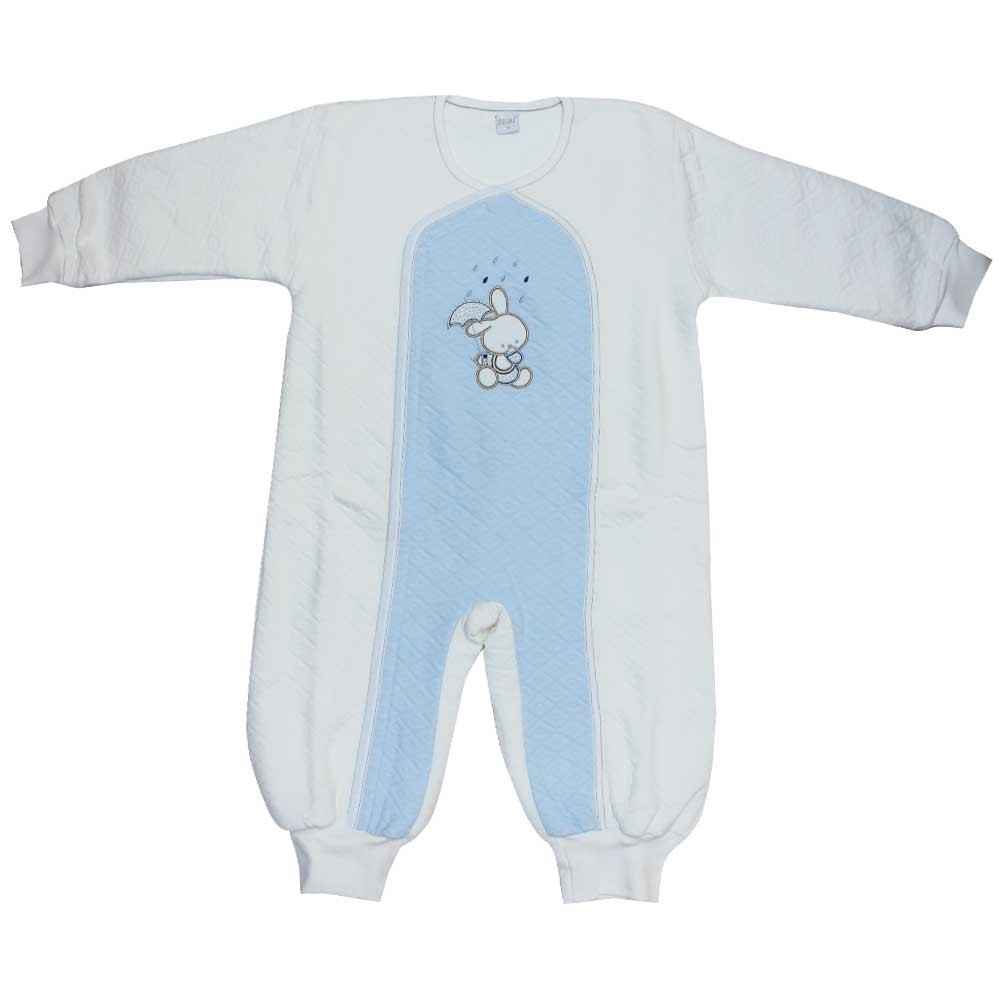 Sebi Bebe 1949 Kapitoneli Uyku Tulumu Krem-Mavi