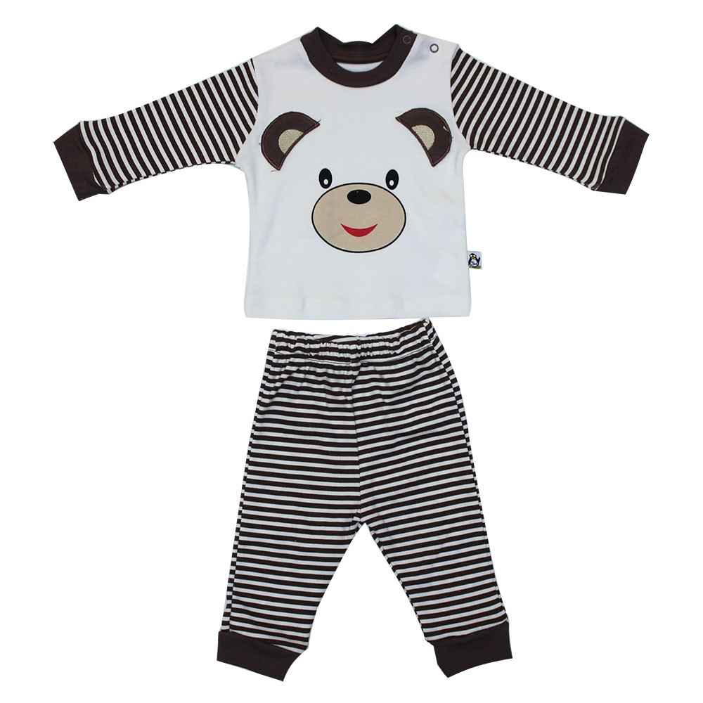 Babycool 1262532 Ayılı Bebek Takımı Krem-Kahverengi