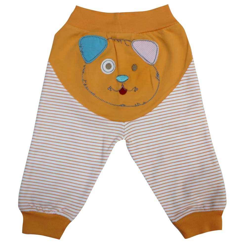 Sebi Bebe 52040 Popo Nakışlı Patiksiz Bebek Pantolonu Turuncu