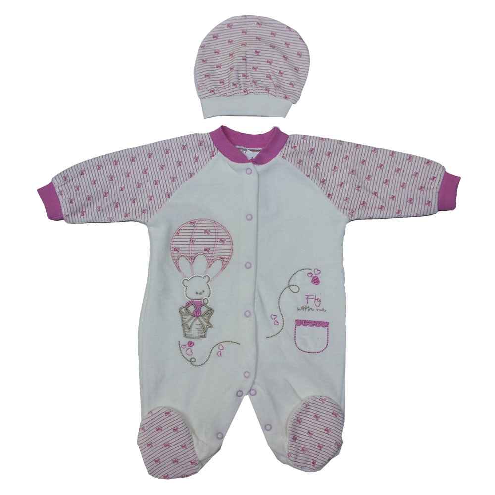 Bebelinna 88847 Balonlu Kız Bebek Tulumu Mor