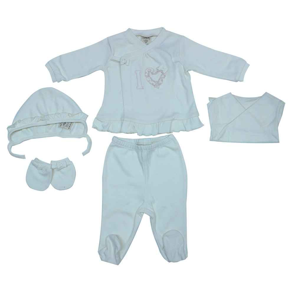 İdil Baby 6544 Bebek Zıbın Takım 5 li Organik