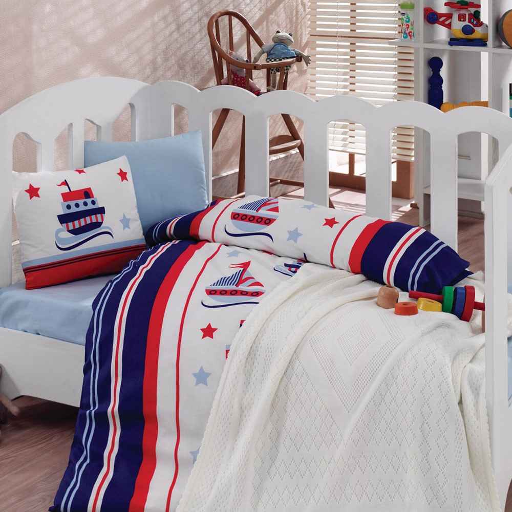 Cotton Box 2050 Battaniyeli Bebek Nevresim Takımı Lacivert