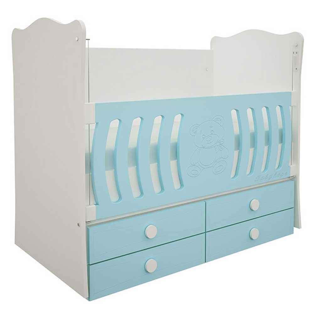 Babyhope 710 Maya Mdf 60x120 4 Çekmeceli Beşik Mavi İlke Bebe