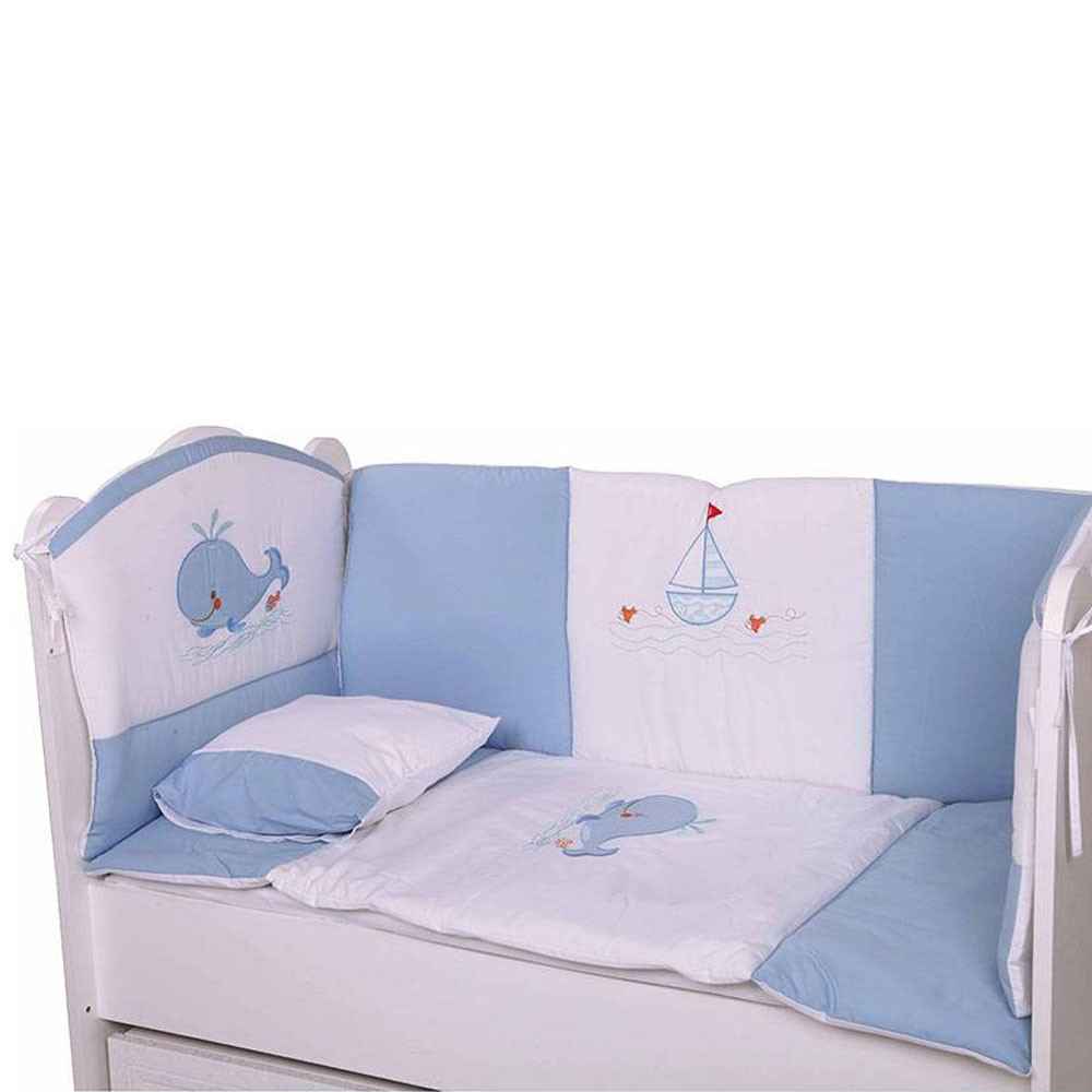 Babyhope Bebek Uyku Seti 60x120 Mavi İlke Bebe