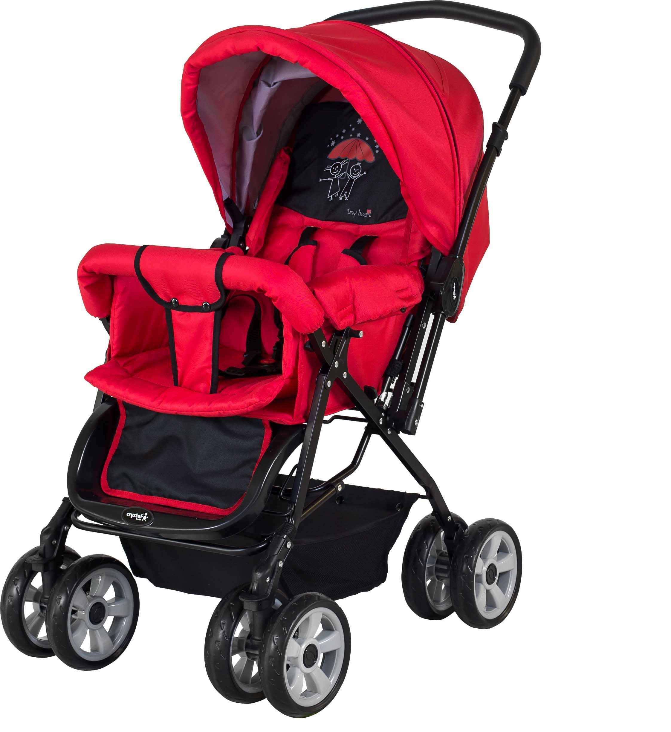 Crystal Baby 212 Mega Lifos Çift Yönlü Bebek Arabası Kırmızı