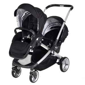 Prego 2072 İbiza İkiz Bebek Arabası  Siyah