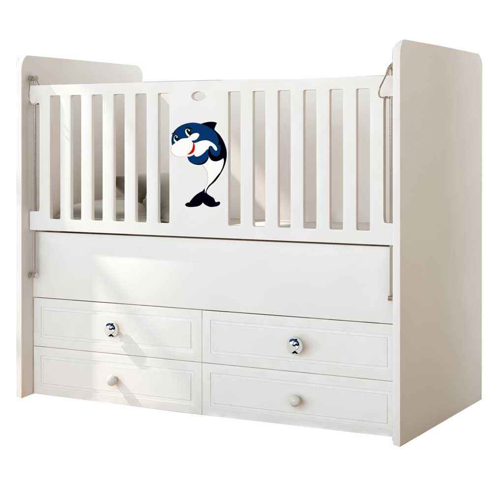 Babi Baby 70x130 Yeni Bebek Beşiği Dolphin