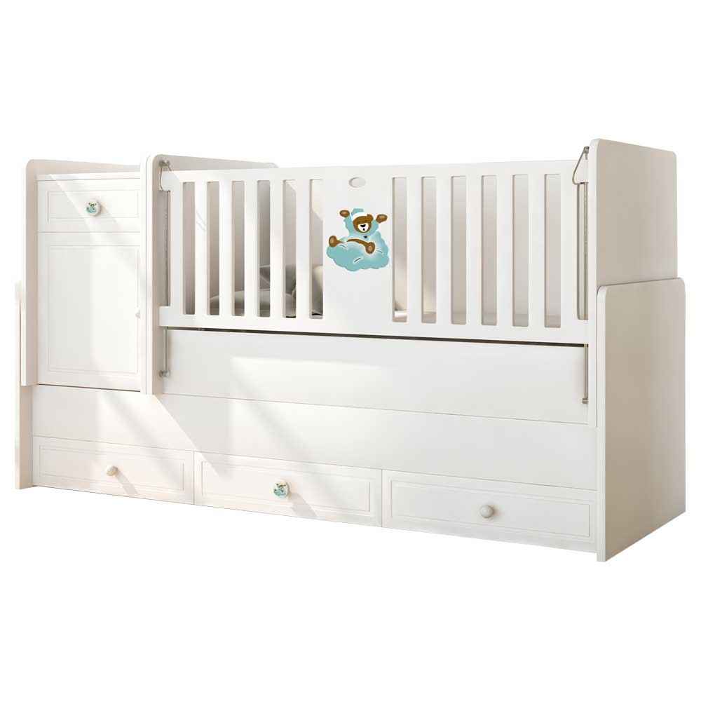 Babi Baby Lake Figürlü 70x180 Büyüyen Bebek Beşiği Bear