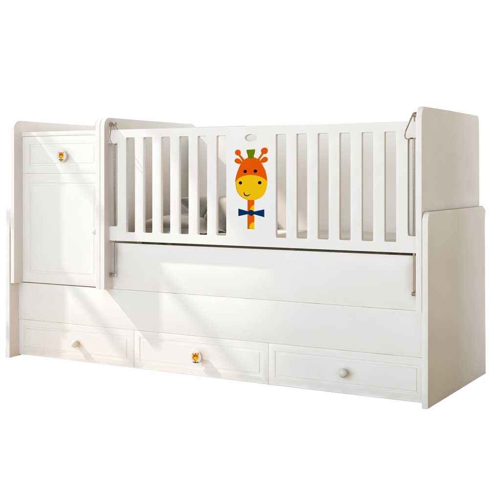 Babi Baby Lake Figürlü 70x180 Büyüyen Bebek Beşiği Jirafa