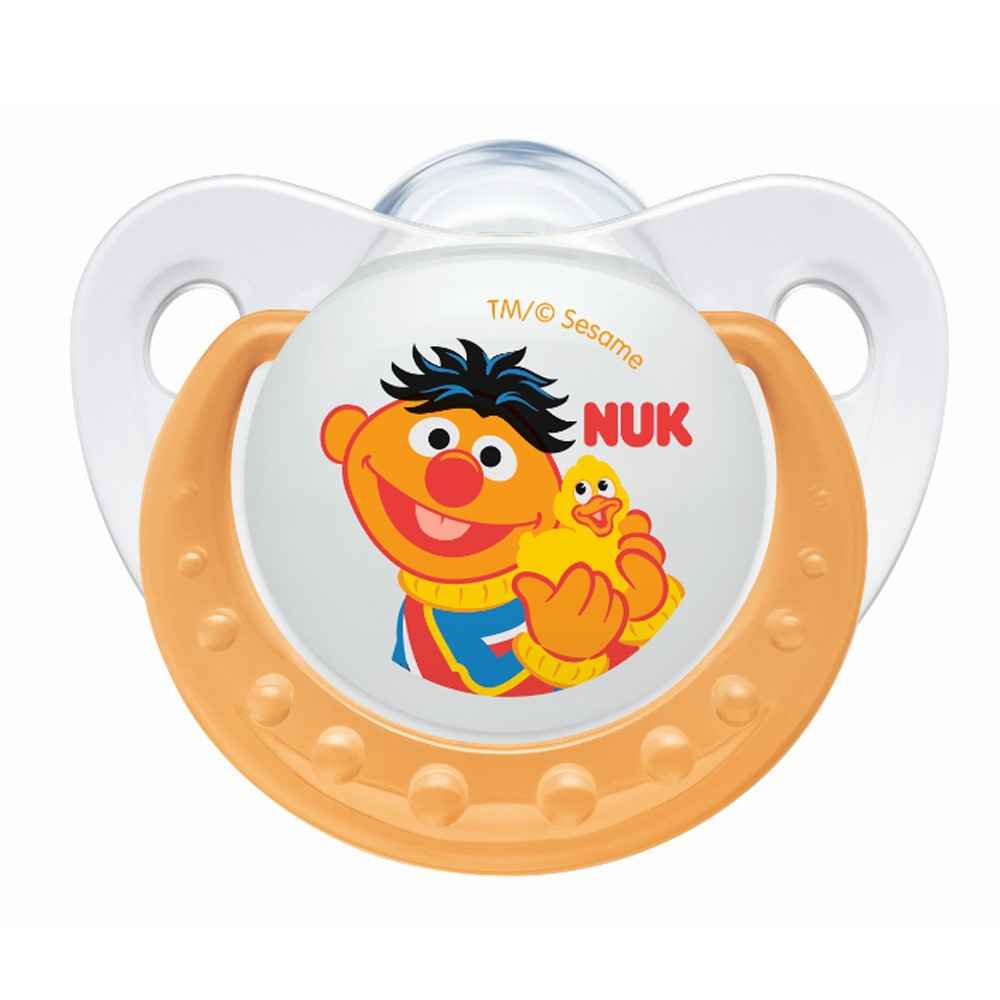 Nuk NES735934 Susam Sokağı Silikon Emzik No:2 (6-18 Ay) Sarı