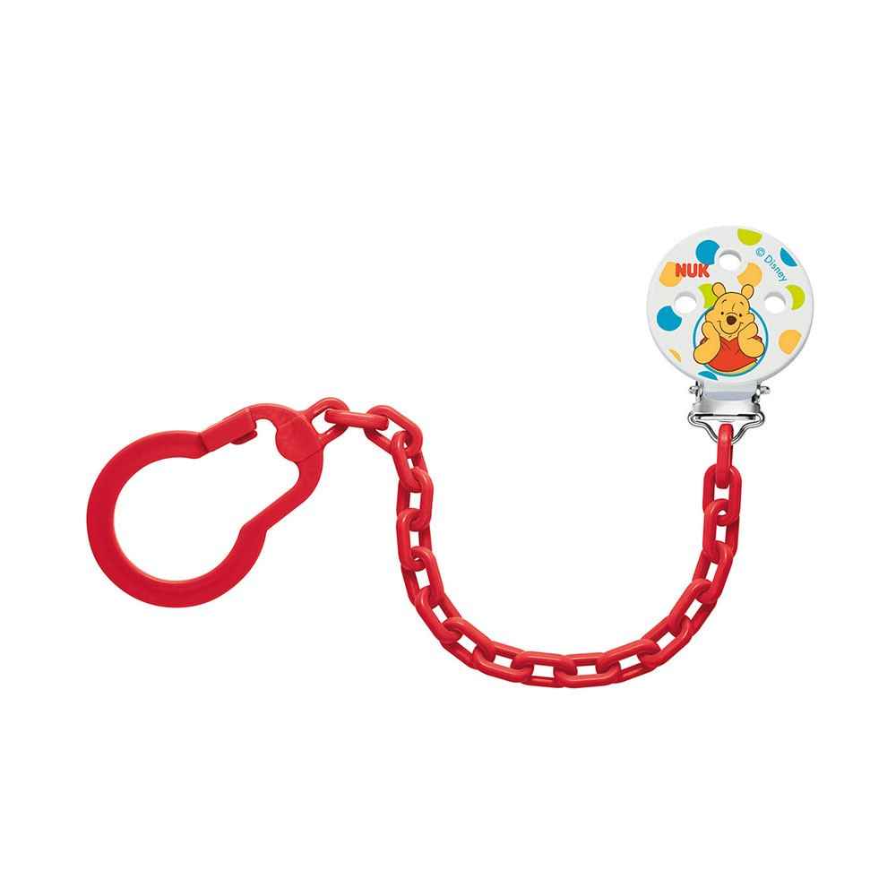 Nuk NA256256 Disney Winnie Lüks Emzik Zinciri Kırmızı