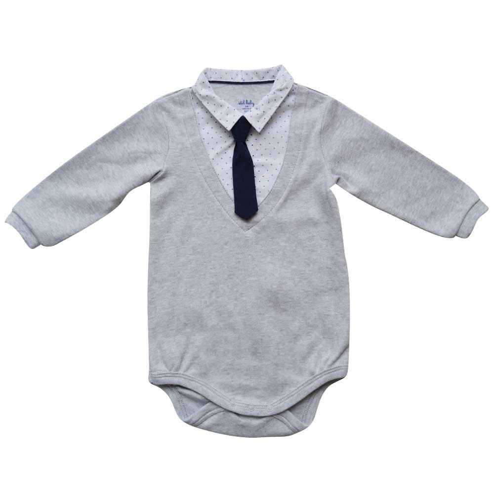 İdil Baby 7140 Bebek Body Gri