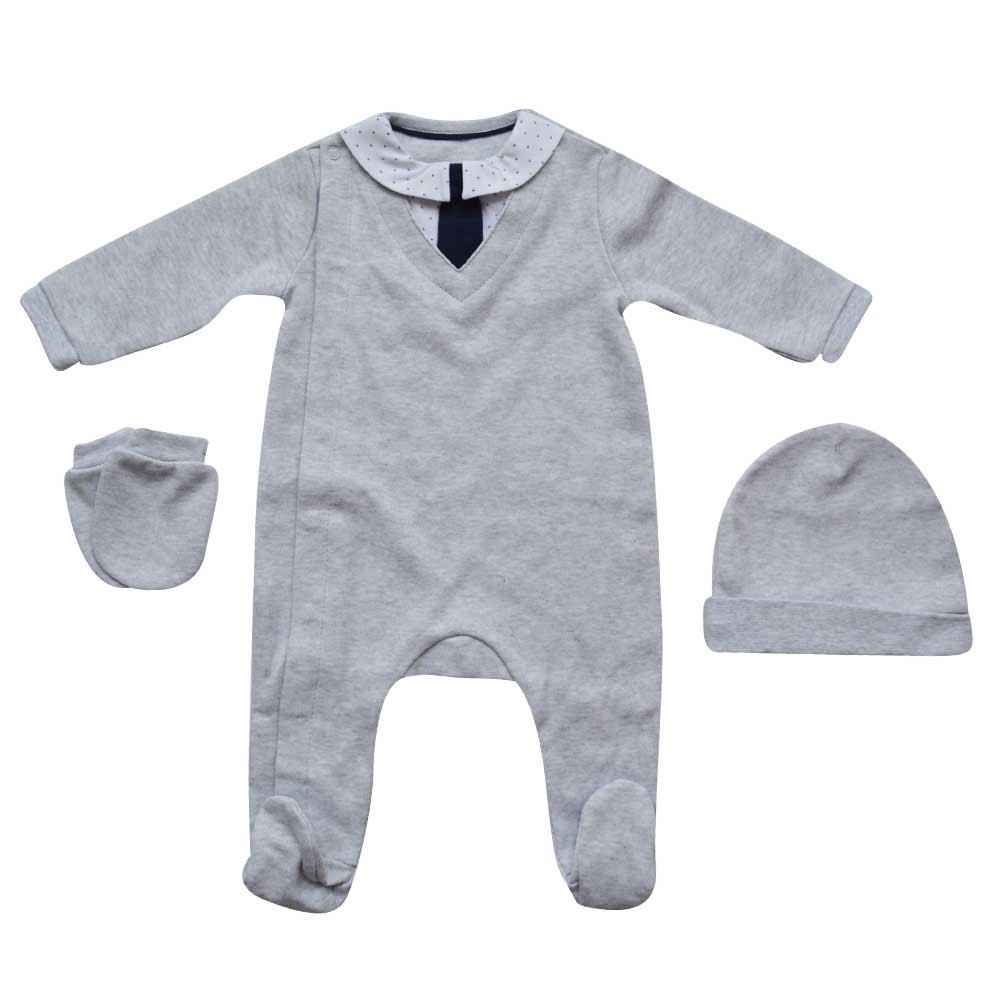 İdil Baby 7137 3lü Bebek Tulumu Gri