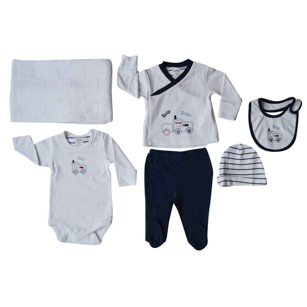 İdil Baby 7214 Bebek Hastane Çıkışı 6lı Set Lacivert