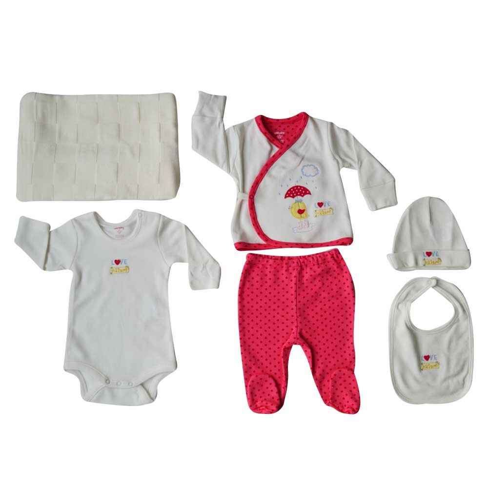 İdil Baby 7195 Bebek Hastane Çıkışı 6lı Set Fuşya