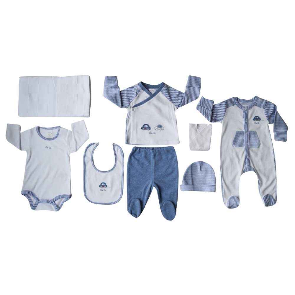 İdil Baby 7207 Bebek Hastane Çıkışı 8li Set Mavi