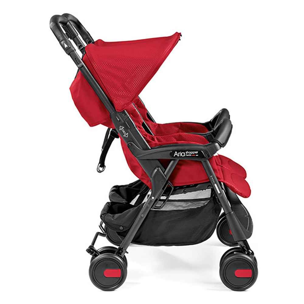 Peg Perego Aria Shopper Twin İkiz Bebek Arabası Mod Red