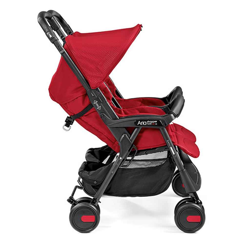 Perego Aria Peg Perego Aria Shopper Twin İkiz Bebek Arabası Mod Red | İlke Bebe