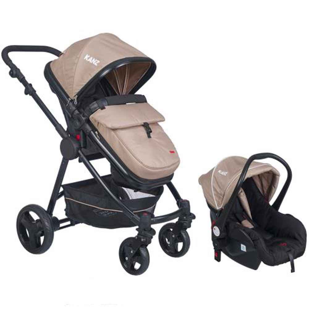 Kanz KZ4010 Cameron Travel Bebek Arabası SiyahBej İlke