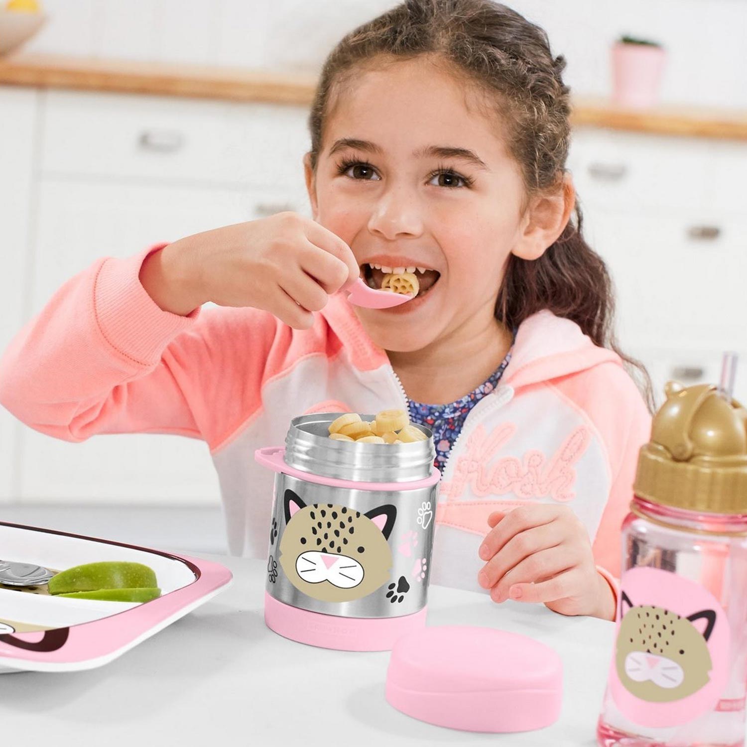 Skip Hop Paslanmaz Çelik Termos Pembe-Kahverengi