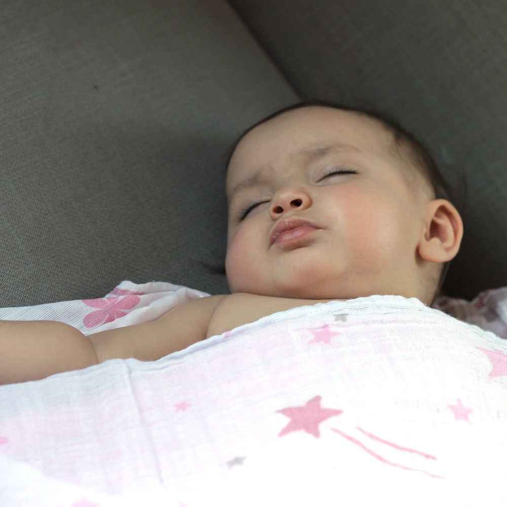 Momeasy İkili Müslin Örtü 100x120  Pembe
