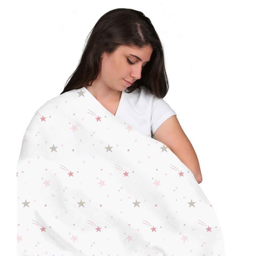 Momeasy Tekli Müslin Örtü 100x120  Pembe