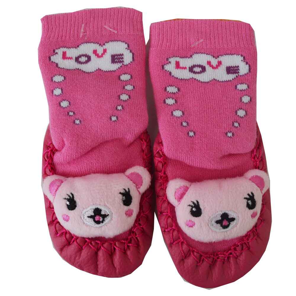 Pappix XC895 Çarık Bebek Çorap Fuşya İlke Bebe