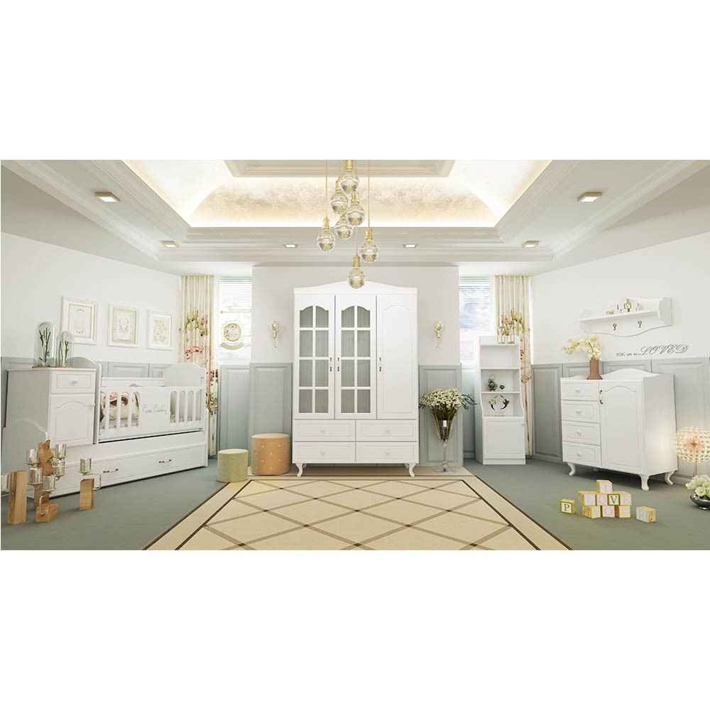 Pierre Cardin Mignon Bebek Odası Takımı Beyaz İlke Bebe