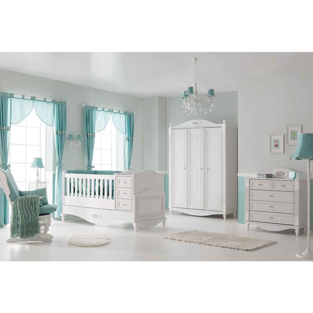 Belis Elegance Büyüyen Beşikli Bebek Odası Takımı İlke Bebe