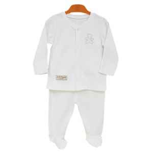 KitiKate S75691 Organik Bebek Pijama Takımı Ekru