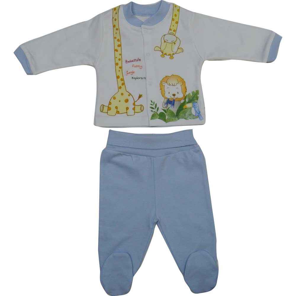 Bebetto F830 Holiday Penye Mini Bebek Pijama Takımı Mavi