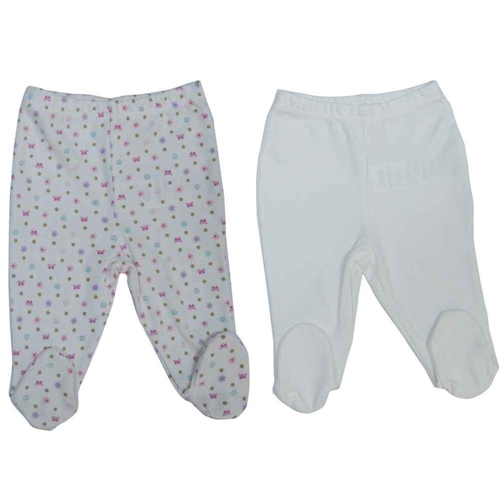 İdil Baby 7703 Kız Bebek Patikli Pantolon 2 li Baskılı